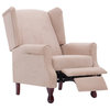vidaXL Armchair Wingback Recliner Chair with Padded Seat Cushion Cream Fabric