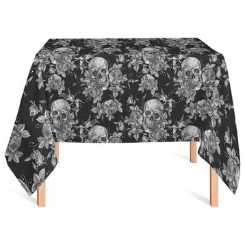 Floral Skulls 58x58 Tablecloth