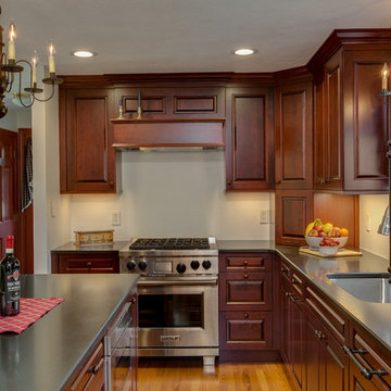 Classic Nashua Colonial Burgundy Kitchen