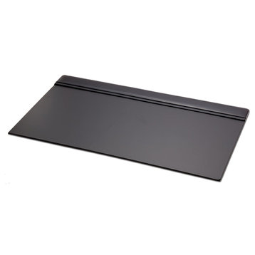 P1021 Black Leather 34"x20" Top Rail Desk Pad