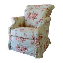 monica's attic club chair and hall/bedroom lights