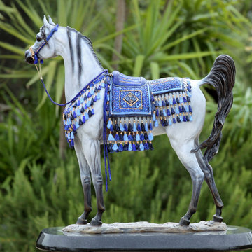 "The Treasure" traditional Arabian Horse Bronze Sculpture
