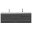 Emotion Persepolis Bathroom Furniture, 144 cm, Anthracite Semi-Gloss