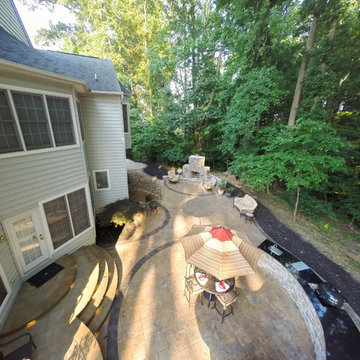 Outdoor Kitchen, Fireplace and Patio - Bowie, MD