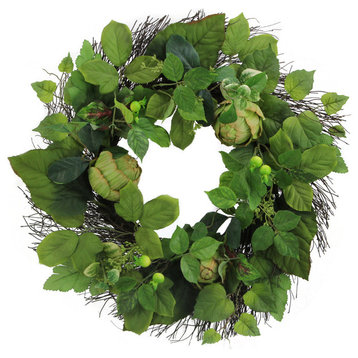22" Artichoke Wreath Spring Greenery