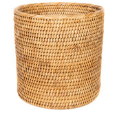 Longaberger Green Scalloped Waste Basket w/ Liner, Protector & Lid