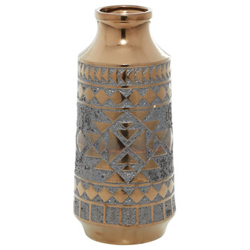 Contemporary Gold Porcelain Ceramic Vase 98349