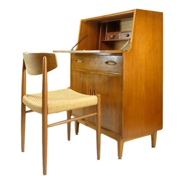 Danish Modern Teak Secretary Desk by Jentique