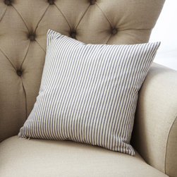 black ticking stripe cushion - Scatter Cushions