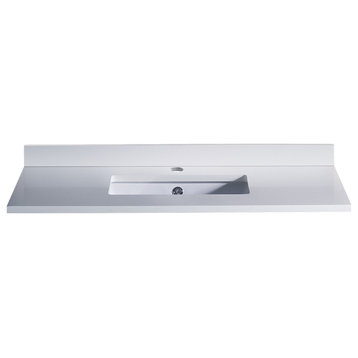 Oxford Countertop With Undermount Sink, White, 36"