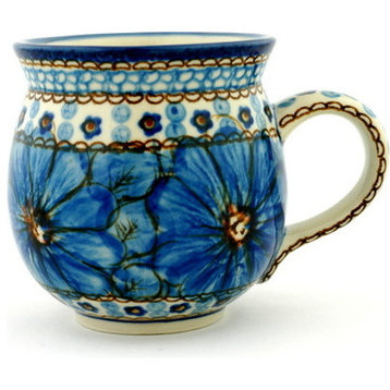 Polish Pottery 12 oz. Stoneware Bubble Mug Hand-Decorated Design