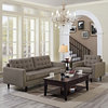 Modern Contemporary Living Room Armchair and Sofa, Granite , 2-Piece Set