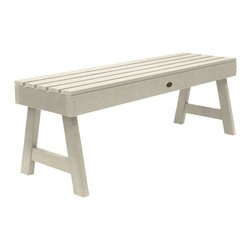 Highwood USA - Weatherly Picnic Bench, 4', Whitewash, 4' - Outdoor Benches