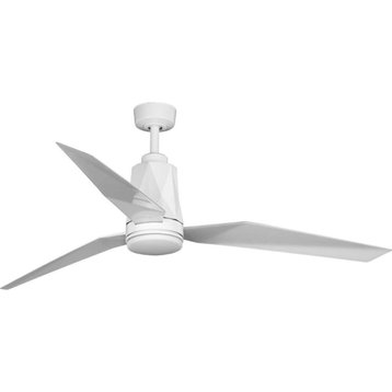 Progress Bixby 60" 2 Blade Ceiling Fan With LED, Light White