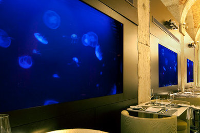 ADn jellyfish aquariums at Largo restaurant in Lisbon