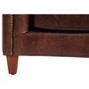 Cape Town Club Chair, Antique Brown Leather
