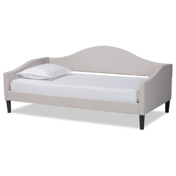 Selena Contemporary Fabric Upholstered Twin Daybed, Beige