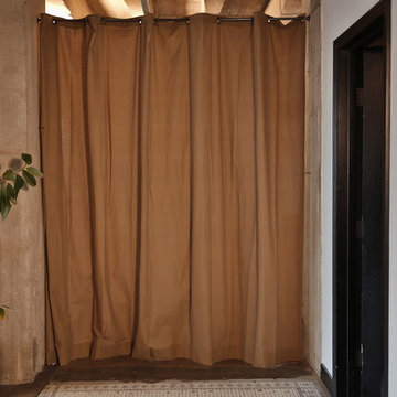 Khaki Tension Rod Room Divider Kit