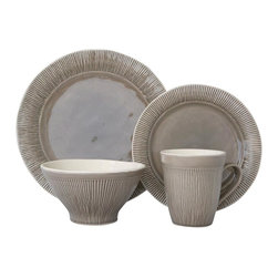 Chromatic Gray 16-Piece Dinnerware Set - Dinnerware Sets
