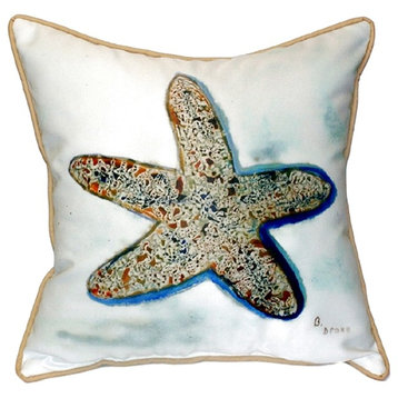 Betsy's Starfish Extra Large Zippered Pillow 22x22