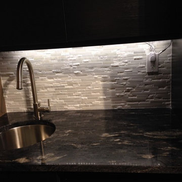 Basement Bar & Fireplace plus New Kitchen Island