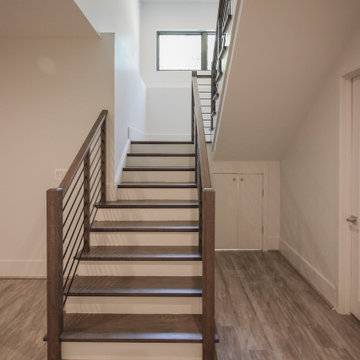 Project #79 | Minimalist Staircase with Black Horizontal Rods