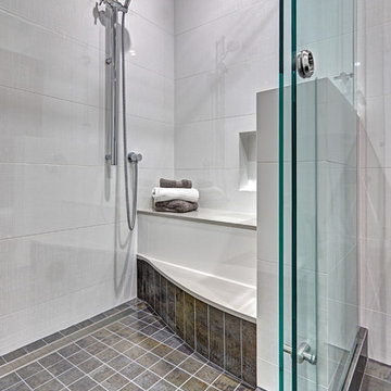 Gold River Modern Pommele Sapele Bath
