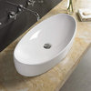 American Imagination 31"W Bathroom Vessel Sink Set, White