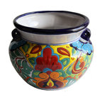 Rainbow Talavera Ceramic Pot