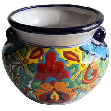 Rainbow Talavera Ceramic Pot