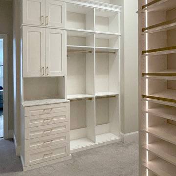Custom Closet - white, chandelier, drawerstack