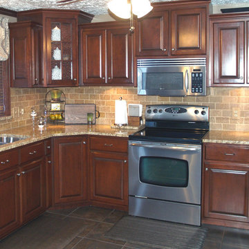 Cherry Raised Panel Kitchen Cabinets