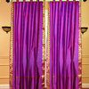 Violet Red Ring Top  Sheer Sari Curtain / Drape / Panel   - 60W x 108L - Piece
