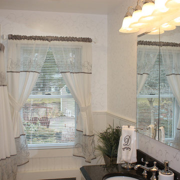 Metallic Stenciled Bathroom