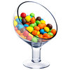 Slant Cut Glass Terrarium Bowl (H:9" W:7") Stem Candy Buffet Dish Display, 08"x