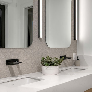 Slab Door Modern Style Kitchen Cabinet