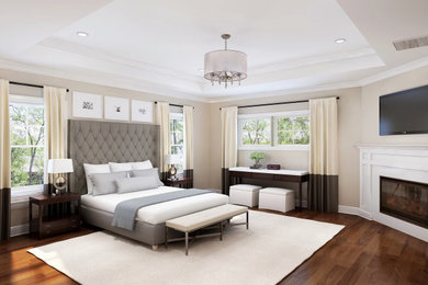 Bedroom - transitional bedroom idea in New York
