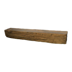 Distressed Fireplace Mantle, 60", Plain