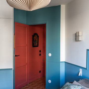 Réinventer un appartement de 47m² par la courbe et les couleurs