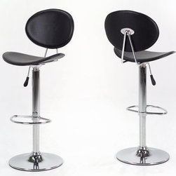 Martha Adjustable Stools - Front & Back Views - Bar Stools and Kitchen Stools