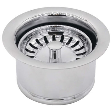 Insinkerator Style Extra-Deep Disposal Flange And Strainer, Polished Chrome