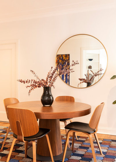Transitional Dining Room by Eleanor Design Studio