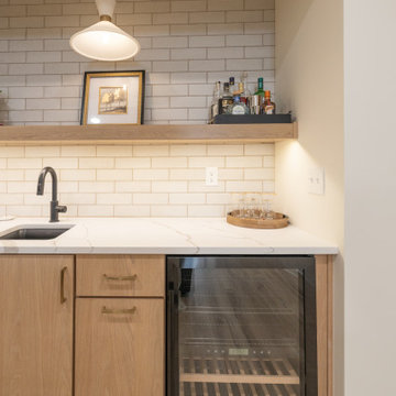 Modern Parkville Basement Remodel with Media Zone + Flex Spaces
