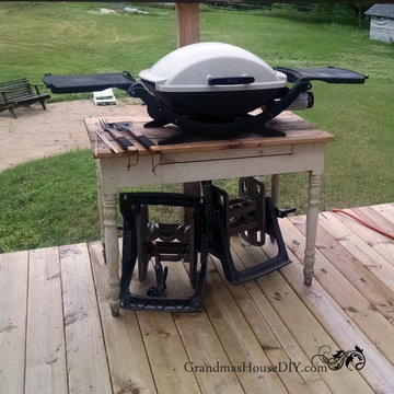Grill Station – Tutorial build with granite and 4×4 posts