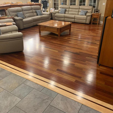 Custom Brazilian Cherry Hardwood with Maple Wood Band in Fort Collins