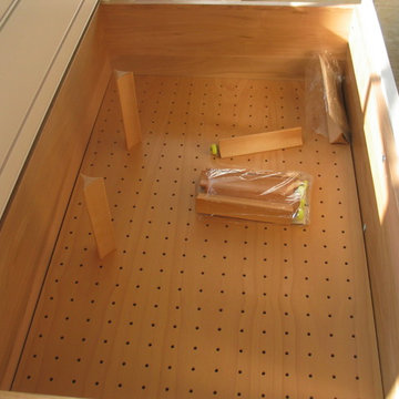 Kitchen Wood Peg Drawer Organization
