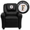Flash Furniture Cal State Fullerton Titans Embroidered Black Vinyl Kids Recliner