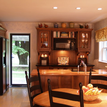 3 Piece Kitchen showing range with Slate Countertop