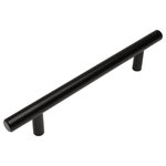 Cosmas - Cosmas 305-128FB Flat Black 5&rdquo; CTC (128mm) Euro Bar Pull - Hole Centers / Drilling: 5" (128mm)