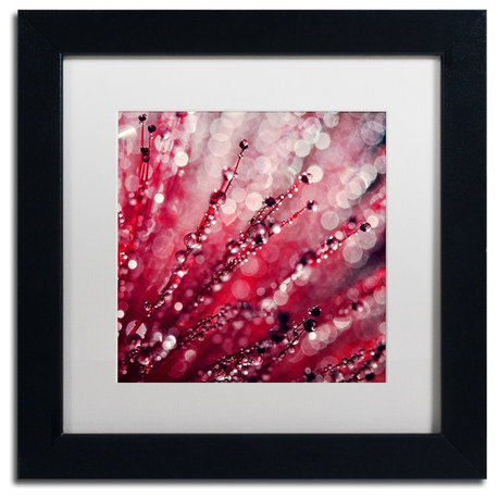 Beata Czyzowska Young 'Red Melody' Framed Art, Black Frame, 11"x11", White Matte